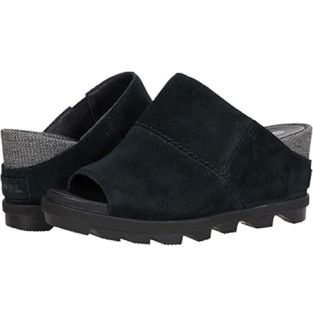 New Sorel Joanie II Slide Suede Leather Black Size 6 B Shoes Women - Picture 5 of 5